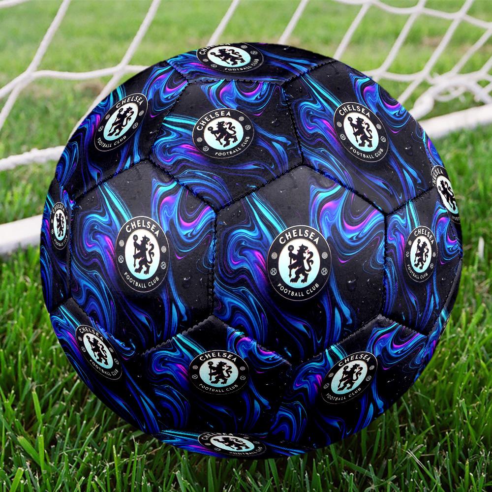 Chelsea FC CLUBSoccer Ball Colorato Per Tutte le Età Cucito a Macchina PVC Pronto per la Competizione Durevole Alto Rimbalzo