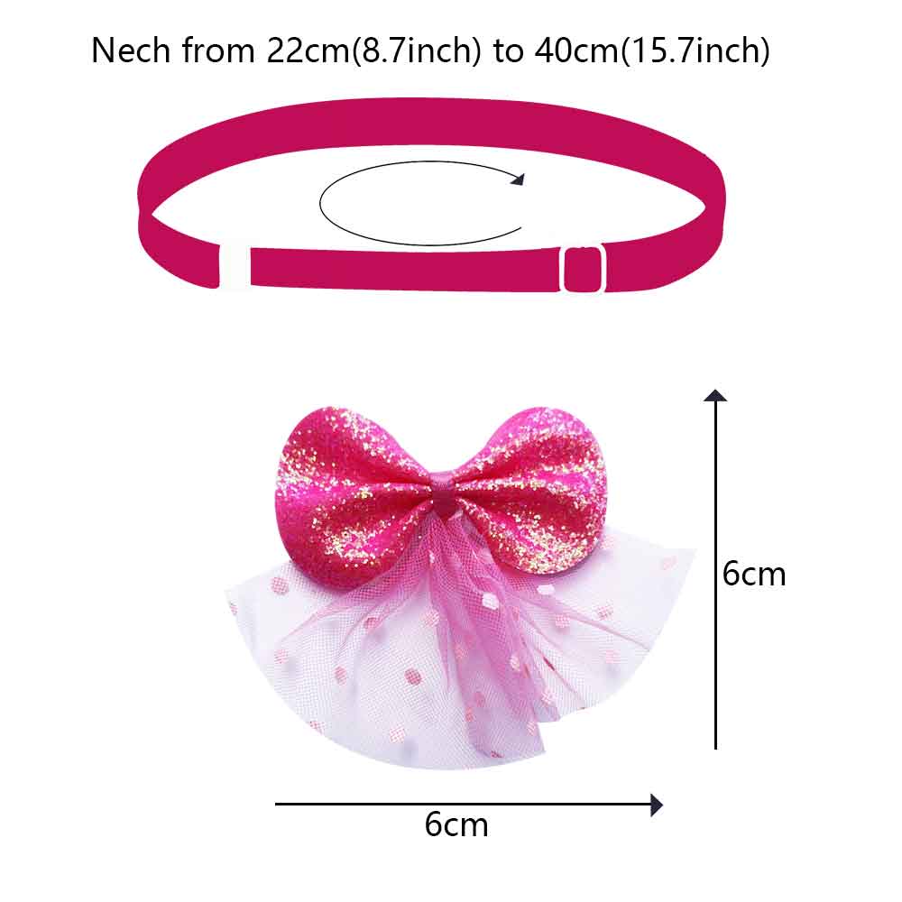 50/100PCS Dog Hair Bowties 2026 NEW Flash Skirt Trim Dog Bow Ties Grooming Pet Accessories Dog Neckties For Dogs Pets Grooming