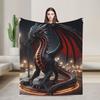 Vibrant City Dragon Flannel Blanket -ideal Choice for Soft and Warm Camping-unique Gift,comfortable 100% Polyester Fiber Blanket