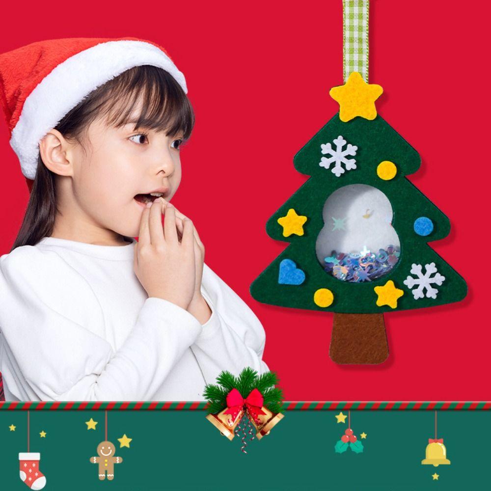 Handmade Craft Handmade DIY Pendant Cartoon Christmas Tree DIY  Kindergarten Activity