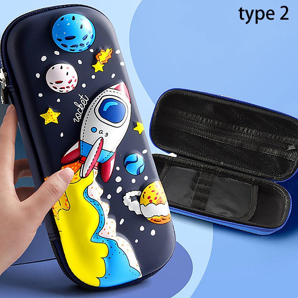 Gift for School Kids Stress Relief Squeeze Toy Fidget Toys 3D Pencil Case Cartoon Push Bubble