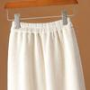 Elastic high-waisted Chenille skirt women's autumn winter a line over the knee slit mid-length wrap hip skirt