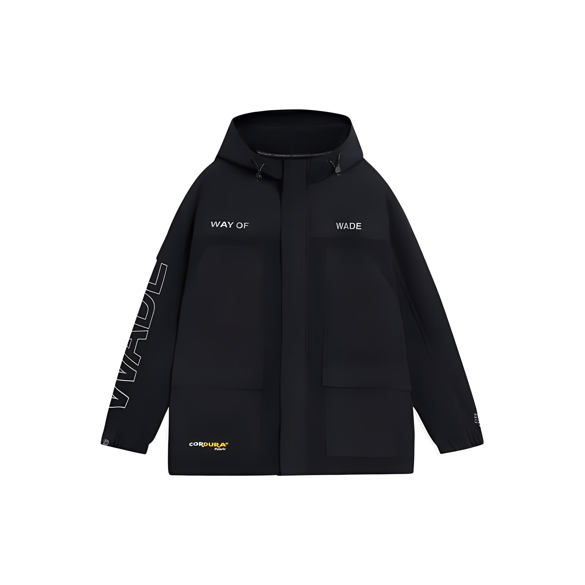 Li-Ning Way Of Wade Logo Waterproof Hooded Jacket Black Men s AFDSB11-1 M