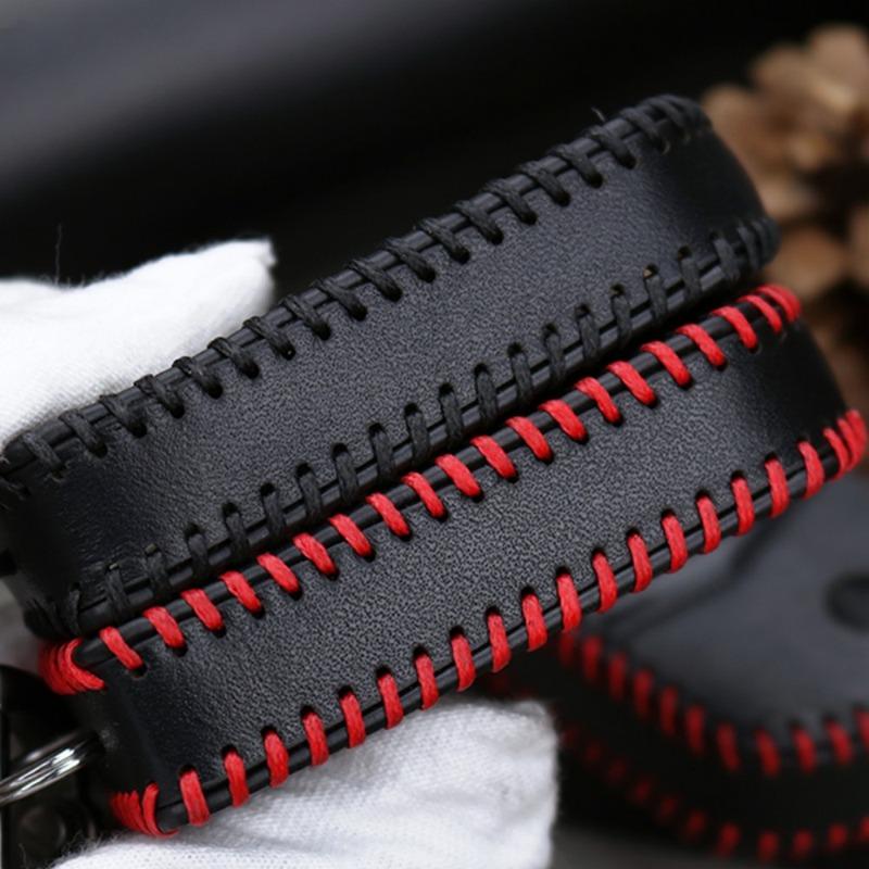 Leather Folding Car Key Fob Shell Cover Case Bag Protection For Mazda 2 Demio 3 5 6 CX7 CX9 RX8 MX5 Flip Remote Holder Protector