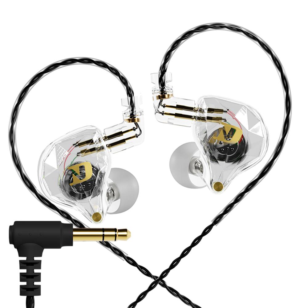 

ND NX2 Wired Earphones Dynamic Drive Headphones HiFi Stereo Bass Earbud with Detachable Cable,No Mic White