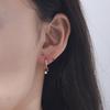Factory Jewlery 925 Sterling Silver Gold Plated Geometric Zircon Hoop Earrings for Women