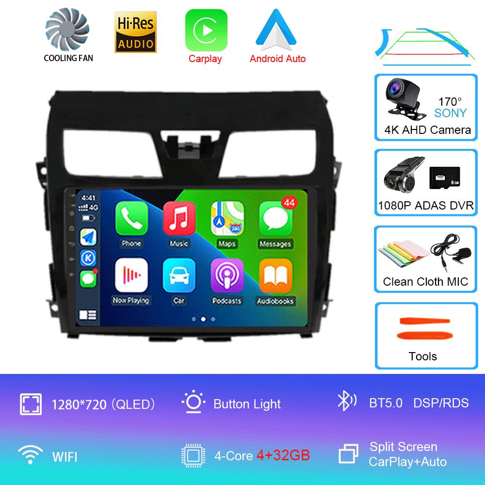 Car Radio Android 14 Carplay For Nissan Teana Altima 2013 2014 2015 GPS Multimedia Video Player DSP Stereo 360 Camera Head Unit