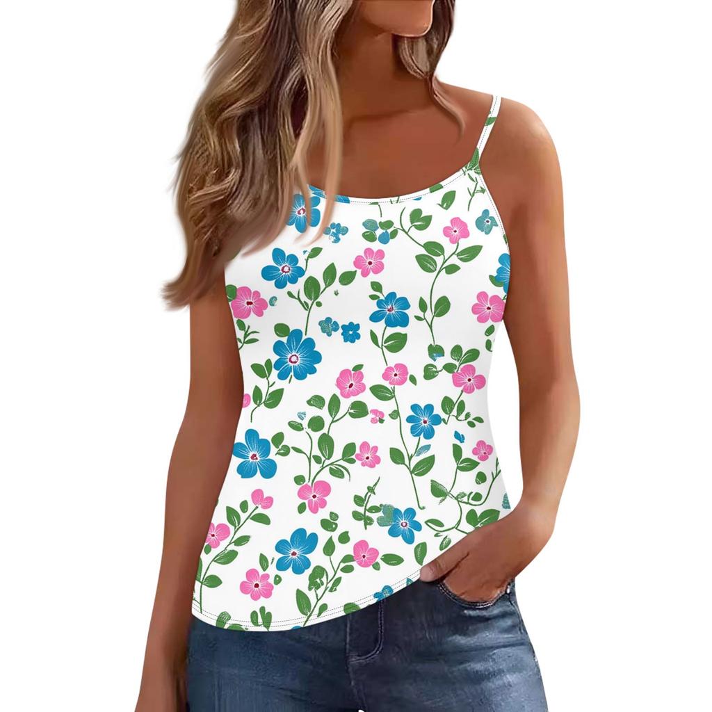 Women's Low-necked Sleeveless Vest U-neck T-shirt Suspenders