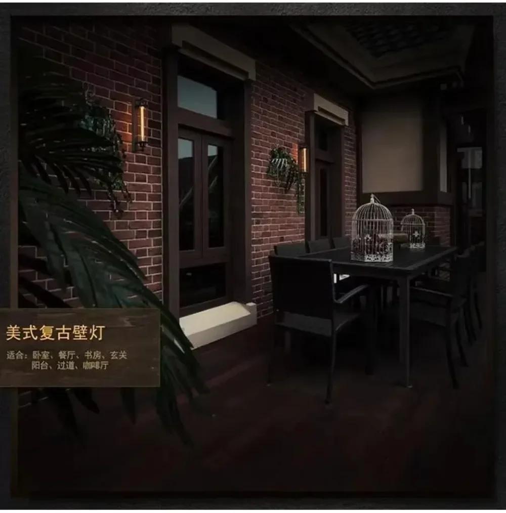 Antikk Grow Fløyte Vegglampe Smijern Amerikansk Industriell Stil Retro Restaurant Korridor Gangbelysning Vegglampe Dekor Glede