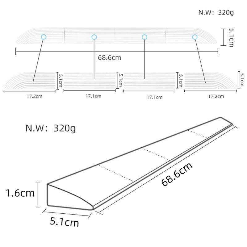 DONQ-Household Threshold Bars Ramp Mat Replacement Spare Parts For Cloud Whale/Xiaomi/Roborock /Irobot/Cobos/Dreame Sweeping Rob чёрный