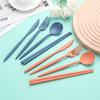 Portable Plastic Cutlery with Case Reusable Utensils Set for Picnics Travel Celebrate Holidays Picnics Travel and Daily Use