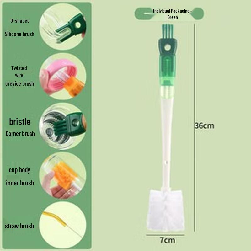 5-in-1 Multi-Purpose Bottle Cleaning Brush Set