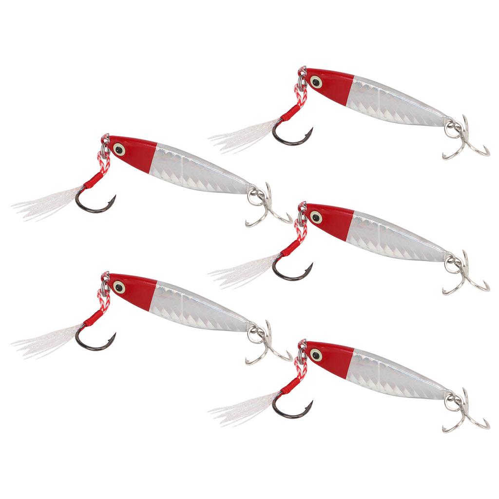 5Pcs 15g Metal Vib Hard Fishing Lures Jigging Fishing Baits Artificial Hard Lure with Sequin Laser
