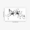 Black And Gray Lily Butterfly Tattoo Sticker, Waterproof And Long-Lasting, Gentle Chest And Back, Simulated Tattoo Sticker.