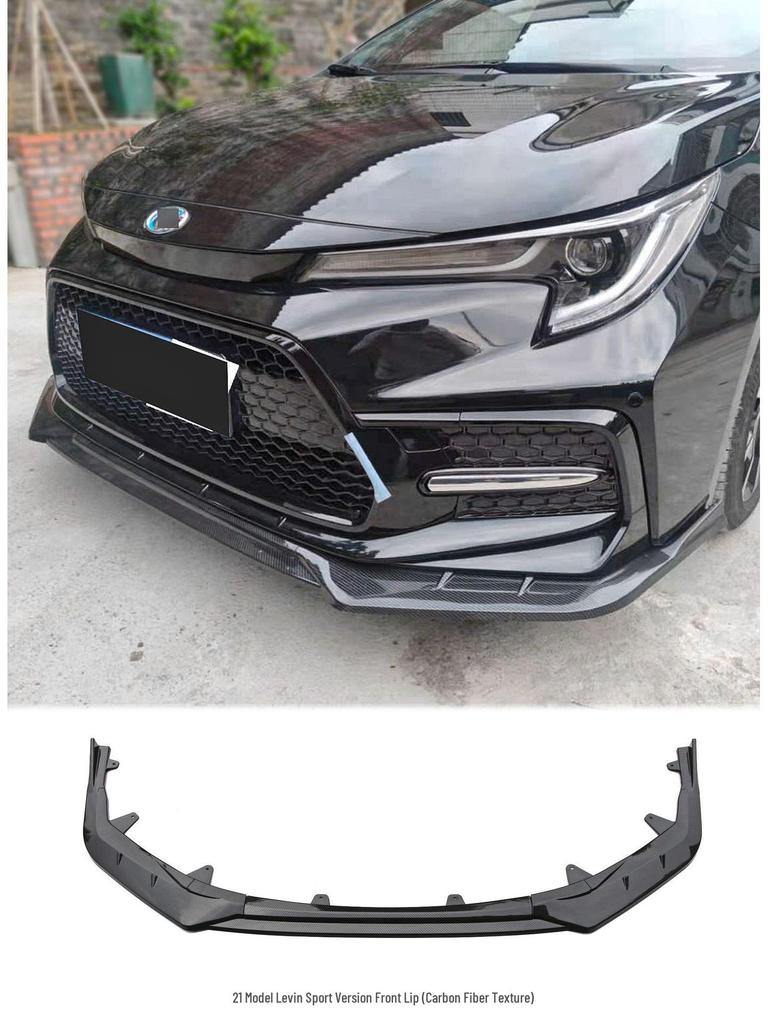 2021 Toyota Levin Front Splitter Set: XSE Corolla Front Lip, Rear Spoiler, Side Skirts