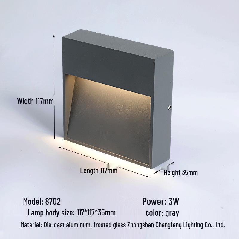 Waterproof LED Step Light for Outdoor Ramps & Corners, Die-Cast Aluminum Plinth Light