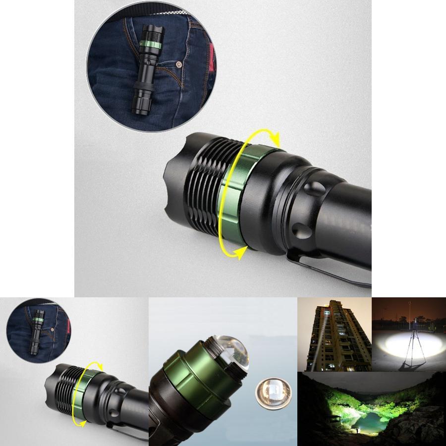 High-powered Led Flashlight With Adjustable Focus And Skid-proof Design