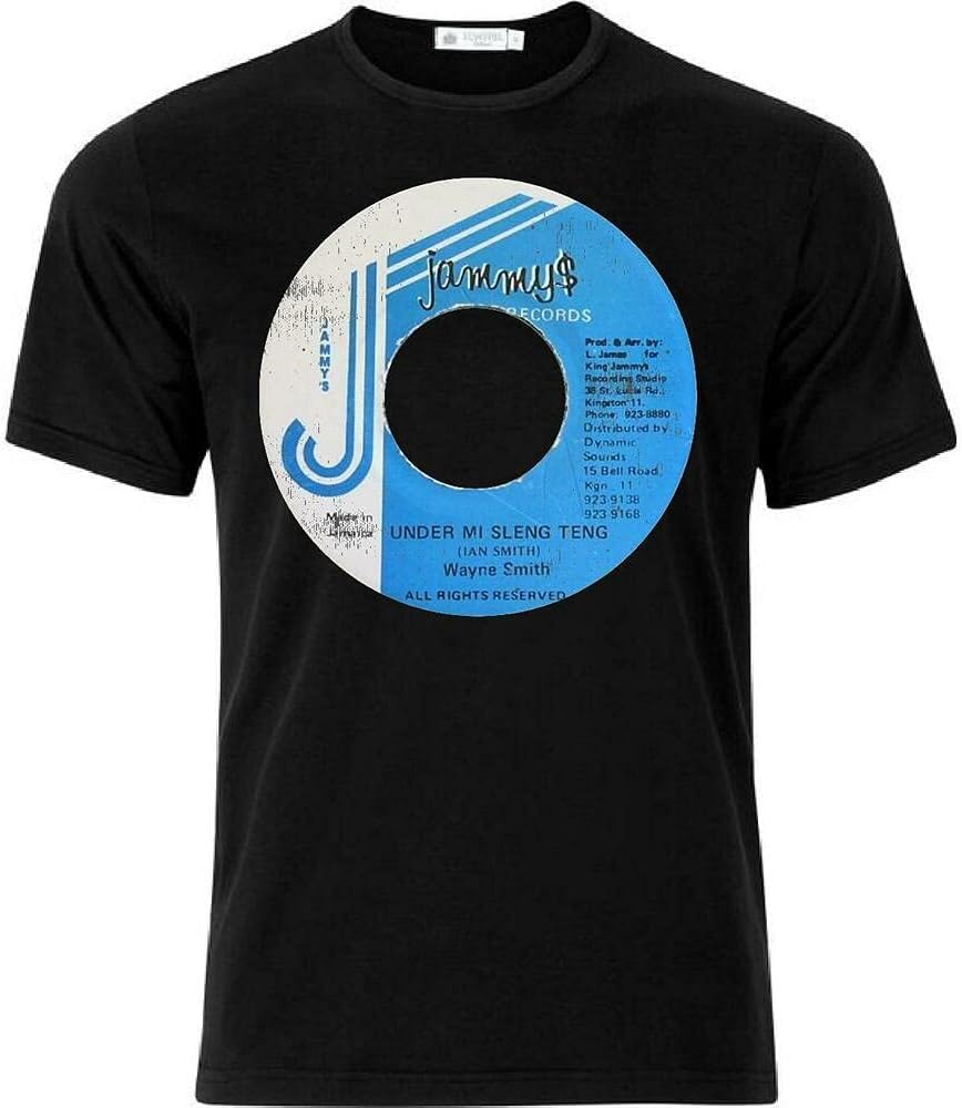 Under Mi Sleng Teng Wayne Smith Distressed Record Effect Iconic T Shirt Black 3XL чёрный