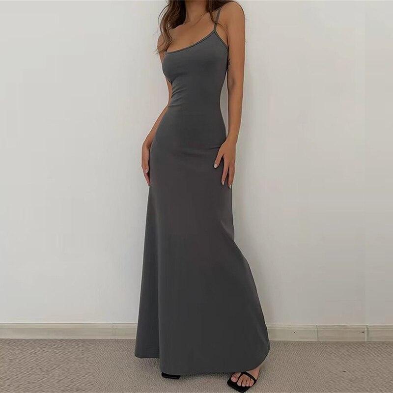 Women Slim Long Dress Summer Sexy Backless Bodycon Dresses Vacation Beach Outfits Casual Lounge Party High Waist Skirt Clothing