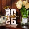 Three Dimensional 2026 Graduation Wooden Holiday Decoration Ornaments Graduation Gifts