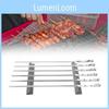 Durable Stainless Steel Bbq Skewers Holder Perfect For Camping Outdoor Barbecue Use