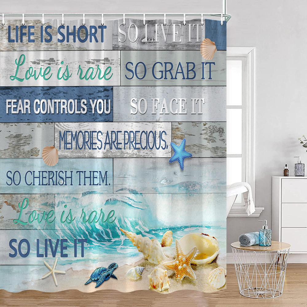 

Motivational Words Simple Art Shower Curtains Bathroom Rules Bath Curtain Trust Life Bathroom Curtain Hello Summer Bath Curtain 90x180cm-35x70in