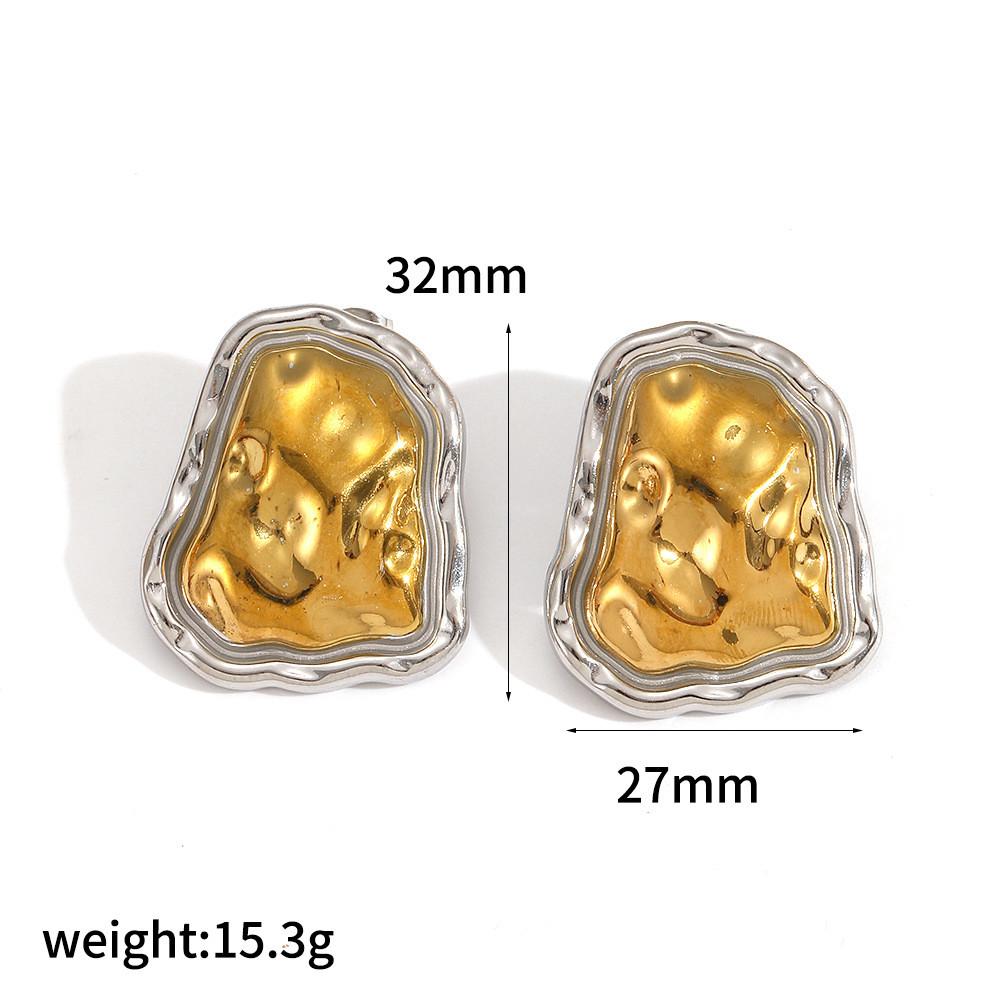 Modern Style Stainless Steel Geometric Earrings For Women Summer