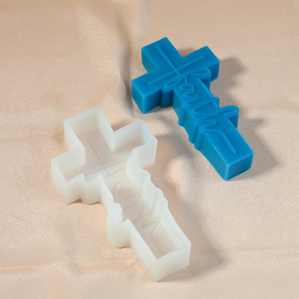 Silicone Crucifix Mold Chocolate Mould 3D Crucifix Mold Religious Faith Mold Silicone Easter Resin Molds for Soap Resin Candles