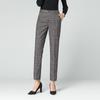 High-Waisted Wool Plaid Women's Pants - Autumn/Winter Straight Slim Suit Carrot Style
