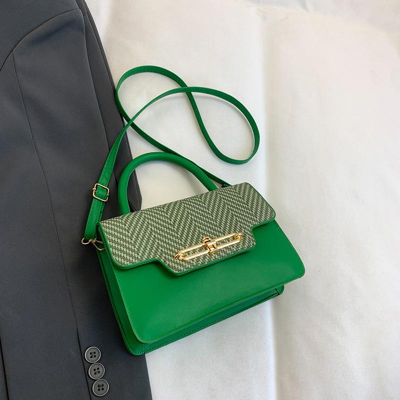 

Spring trend personalized simple texture small bag women s new fashion shoulder crossbody small square bag зелёный