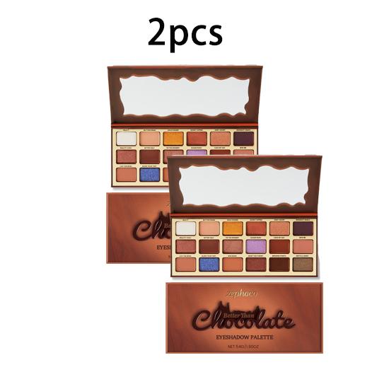 Zephoco chocolate-shaped eyeshadow palette, earth-cooled color palette, light powder, daily commuter makeup palette 54g