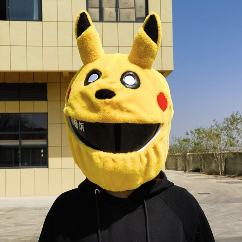 Fleece Motorcycle Balaclava Hood Men Women Windproof Warm Face Cover With Cartoon Animal Design