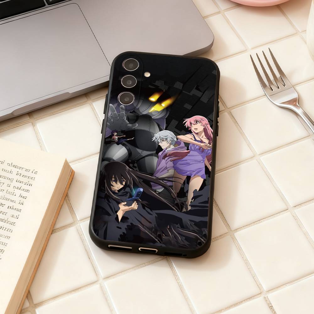 The F-Future Diary Anime  phone Case For Samsung Galaxy A73,A72,A71,A70,A53,A52,A51,Others Soft Black Shell