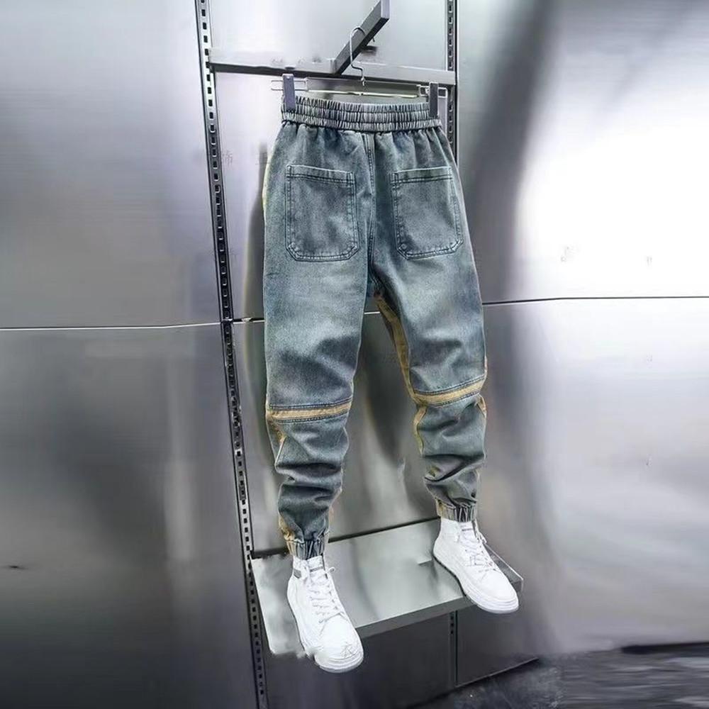 Patchworkový design Módní Streetwear Džíny se širokými nohavicemi Módní harémové kalhoty Luxusní značka Pánské oblečení