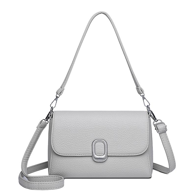 Sac Bandoulière en Cuir Souple pour Femmes Sac à Épaule Aisselle Grande Capacité Commuter Petit Sac Carré