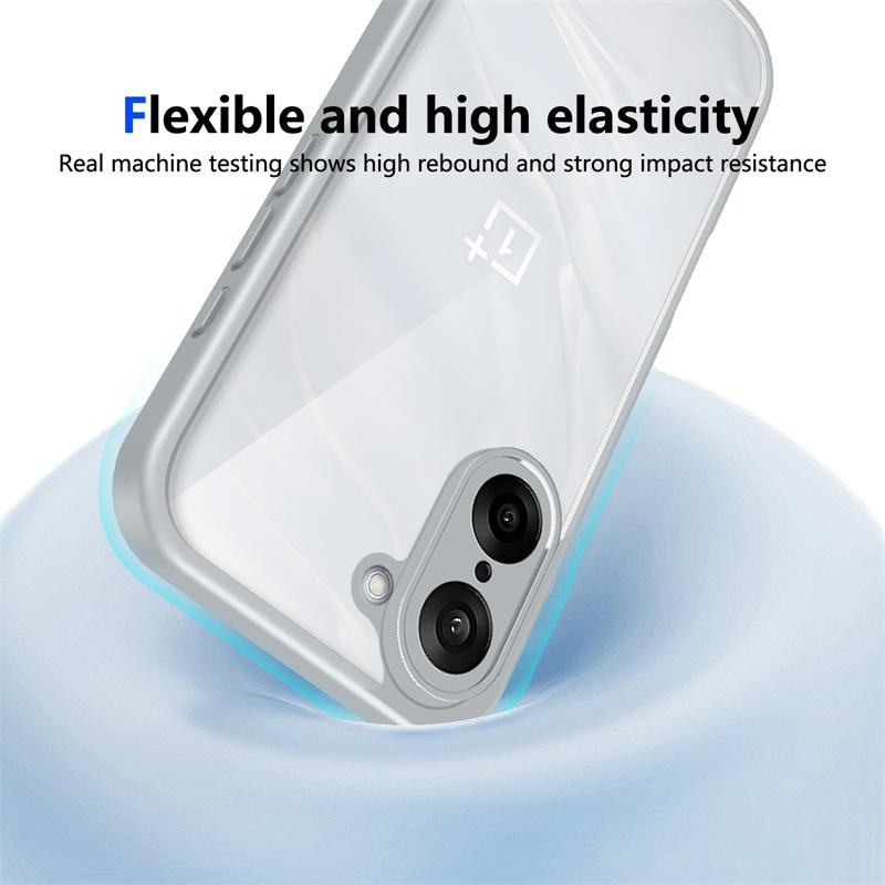 OnePlus Nord CE5 CPH2719 Case Shockproof Silicone TPU Bumper with Clear Back Hard Cover Phone Case for OnePlus Nord CE 5 CPH2719