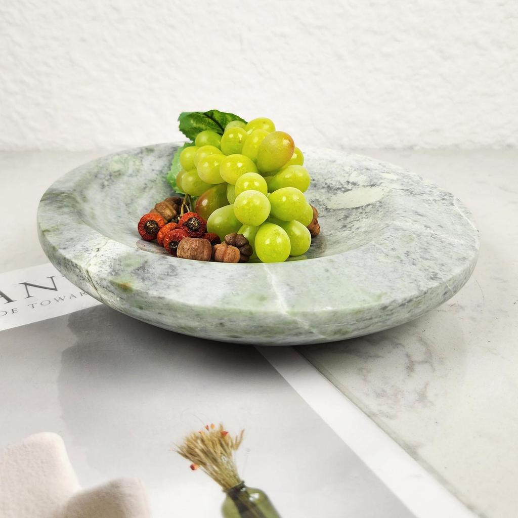 Modern Marble Tray: Elegant Fruit Plate for Living Room, Bedroom, and Coffee Table Decor