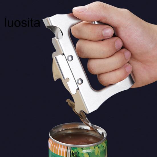 Stainless Steel Multifunctional Can Opener, Effortless Beer Bottle Opener Kitchen Supply