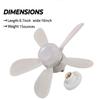 E Screw Five-Leaf Silent Fan Light for Living, Dining, and Bedroom
