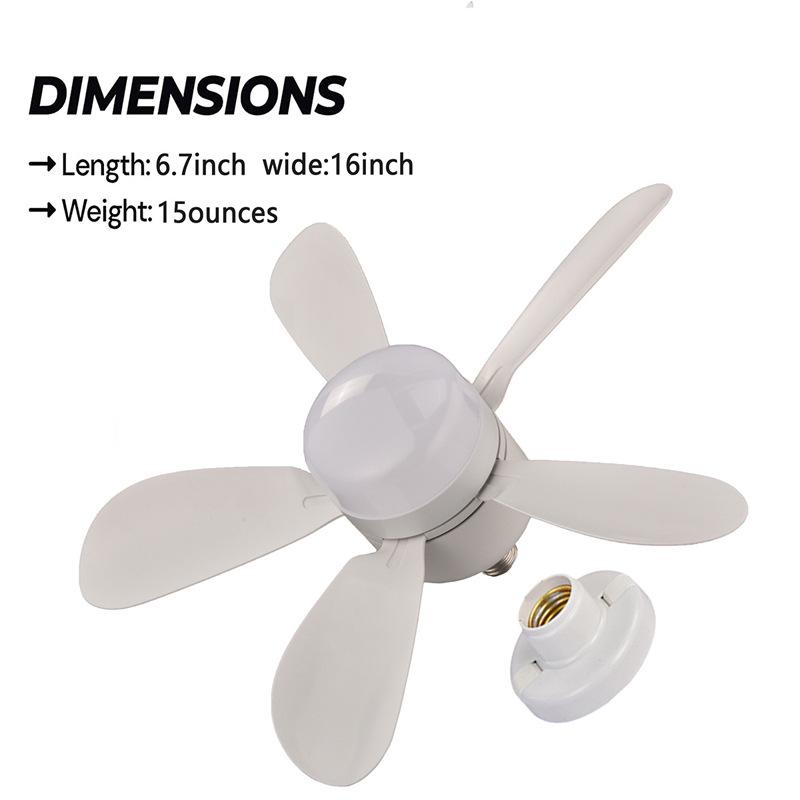 E Screw Five-Leaf Silent Fan Light for Living, Dining, and Bedroom