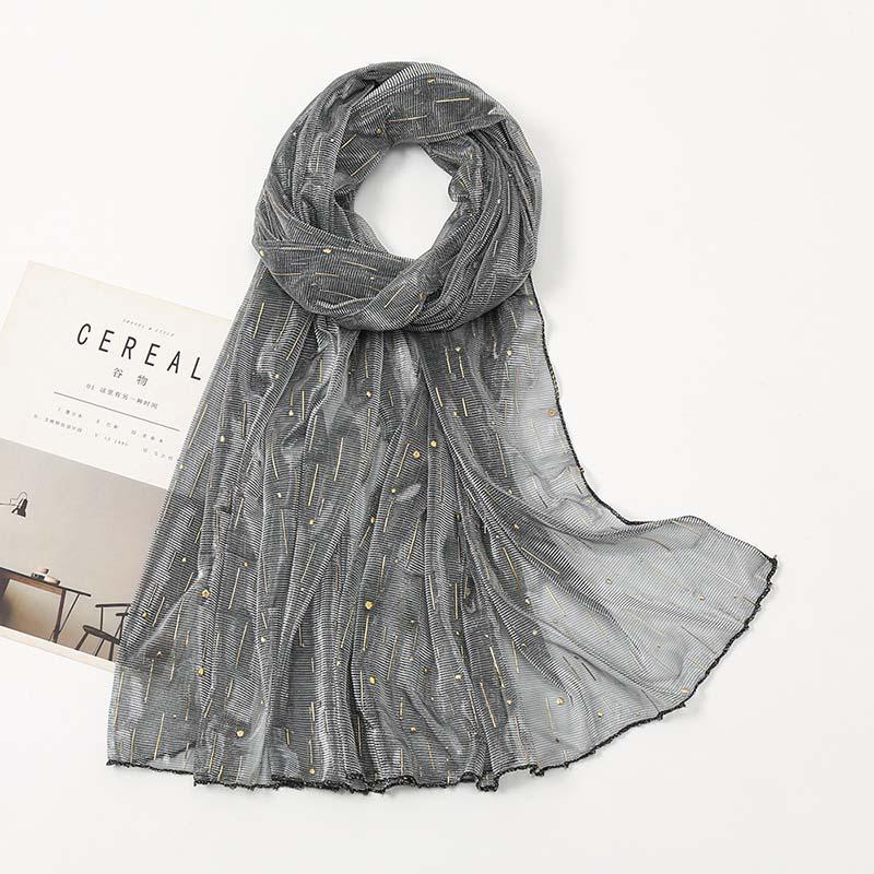 Fashion Gold Silver Thread  Long Shiny Sunscreen Shawl Female Transparent Yarn Wedding Bridesmaid Party Evening Dress Scarf R57