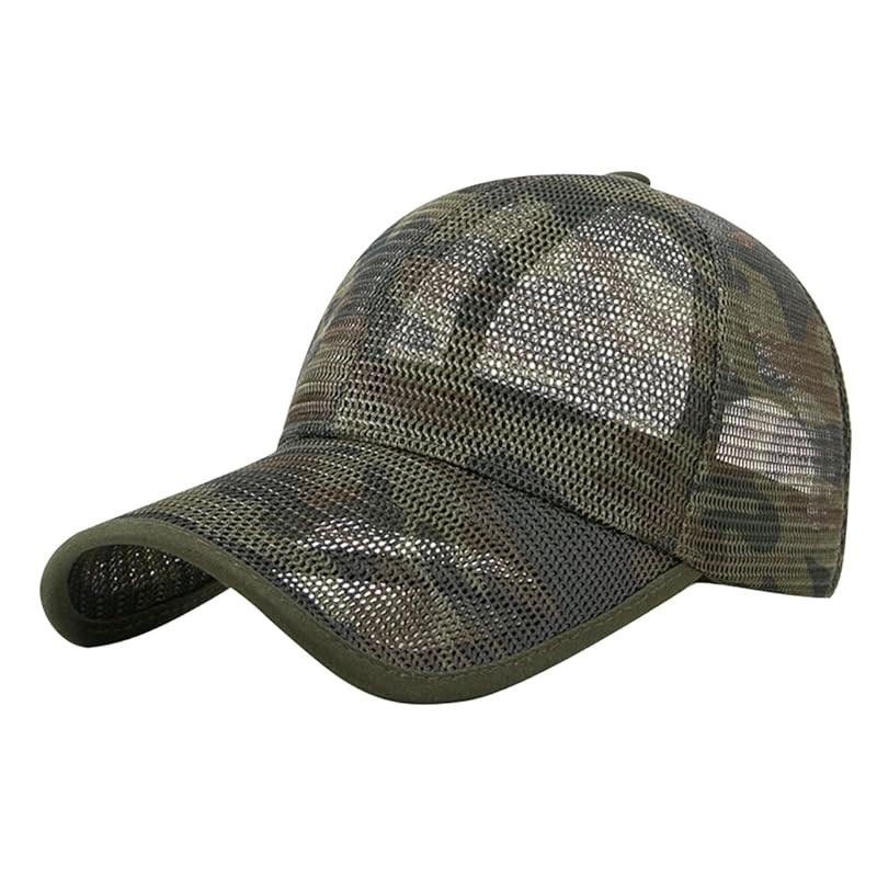 

[White Fang] hat sports saliva Plain color cap mesh stylish cool men s ladies CZ068 (camouflage)