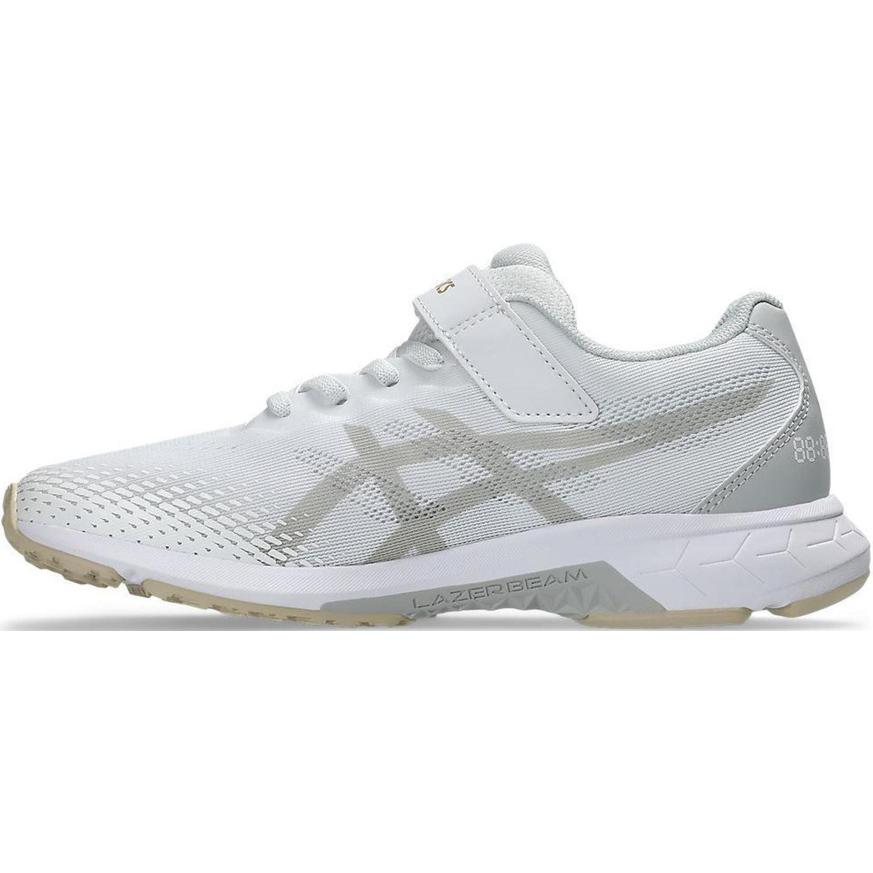 Asics Lazerbeam Lightweight Sweat-Wicking Outdoor Fitness Running Shoes Kids Sneakers White Gold 1154A195-100