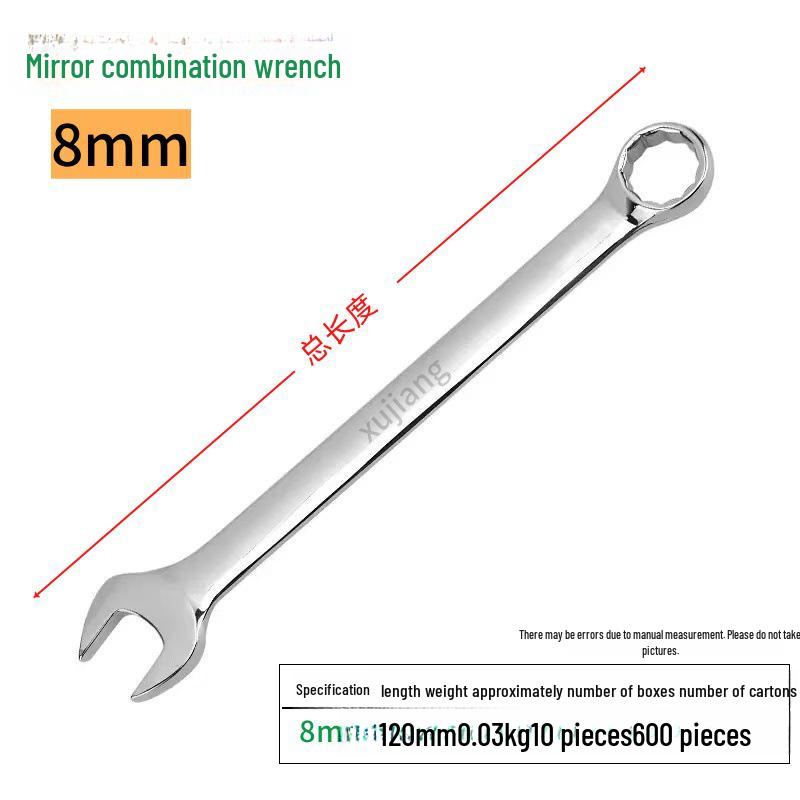 Mirror Finish Double-End Open/Box End Wrench Set