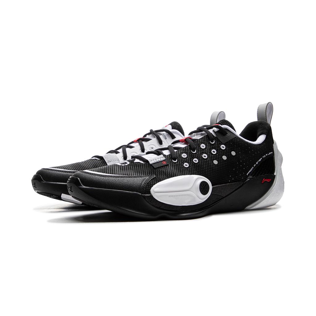 Li Ning All City 13 Cushioning Abrasion Resistant Slip Resistant Low Top Basketball Shoes Men's Black White ABAV001-3