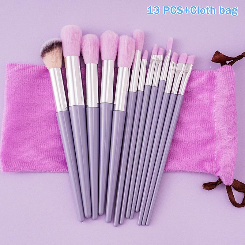 8/13Pcsmakeup Brush Set Fluffy Professiona Cosmetic Foundation Powder Eyeshadow Kabuki Blending Make Up Brush Beauty Tool Makeup
