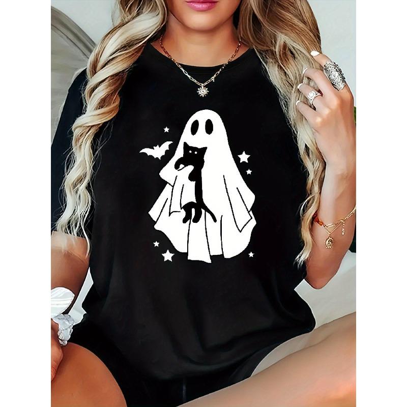 

Women s Plus Size Short Sleeve Crew Neck T-Shirt, Machine Washable Spring Summer Fall Everyday Top - Plus Size Comfortable S чёрный