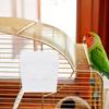 Plastic Bird Nest Box White Indoor Outdoor Cage Mounted Parrot Nest Box External Hanging Perch Budgie Finch Squirrel Nesting