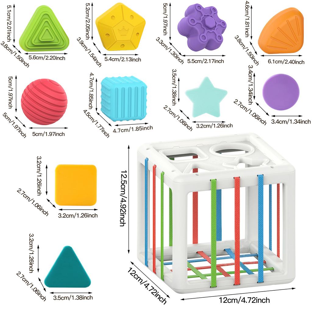 Sensory Toy for Fine Motor Skills W/ Hands,Shape&Sorting , Learning Educational Early Development &Activity Toy Boys &Girls Gift