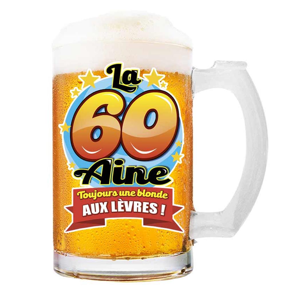 Les Trésors De Lily [Q8392] - Beer Mug '60 Aine' (Always a Blonde On the Lips!) - 14. 5x7. 5cm